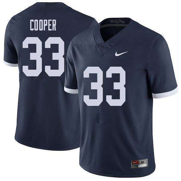 Men #33 Jake Cooper Penn State Nittany Lions College Throwback Football Jerseys Sale-Navy